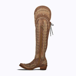 Lexington OTK Stud Boot *oiled saddle*