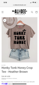 Honky Tonk Honey Crop